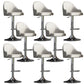 Glam Dining Stools Adjustable Height Bar Stools with Metal Base