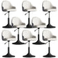 Glam Dining Stools Adjustable Height Bar Stools with Metal Base White-Gray Black 8 Piece Set Clearhalo 'Bar Furniture' 'Bar Stools' 'bar_stools' 'furn' 'furn_bar_stools' 'Furniture' 'Kitchen & Dining Furniture' 6813694