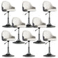 Glam Dining Stools Adjustable Height Bar Stools with Metal Base