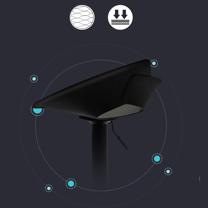 Taburetes de barra de espalda baja Taburetes de barra de altura ajustable con base de metal