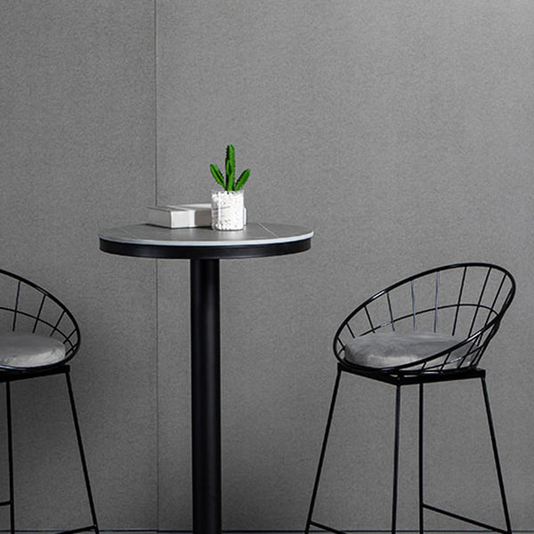 Tabourets de velours gris industriel