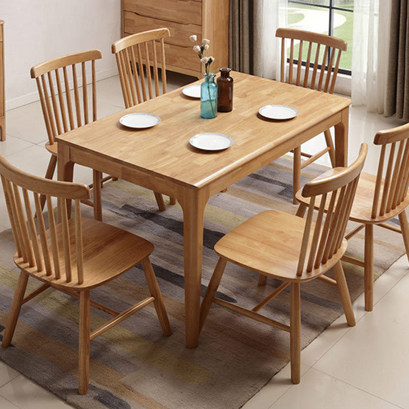 4 Legs Dining Room Table Solid Wood Dining Table for Dining Room Natural Without Chairs Clearhalo 'Dining Tables & Seating' 'Dining Tables' 'dining_table' 'furn' 'furn_dining_table' 'Furniture' 'Kitchen & Dining Furniture' 6813881