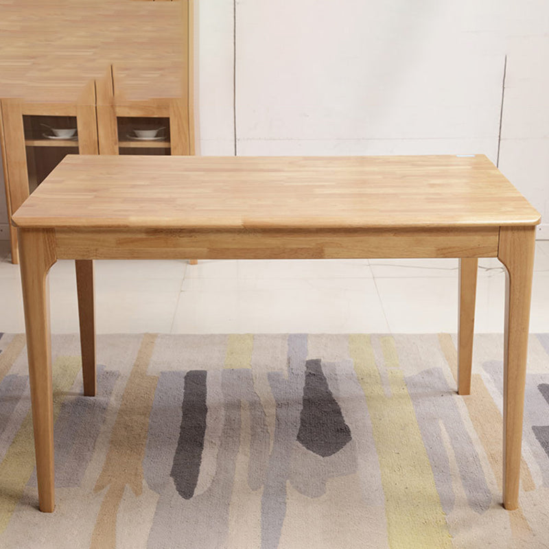 4 Legs Dining Room Table Solid Wood Dining Table for Dining Room Natural 55.1"L x 31.5"W x 29.5"H Without Chairs Clearhalo 'Dining Tables & Seating' 'Dining Tables' 'dining_table' 'furn' 'furn_dining_table' 'Furniture' 'Kitchen & Dining Furniture' 6813882