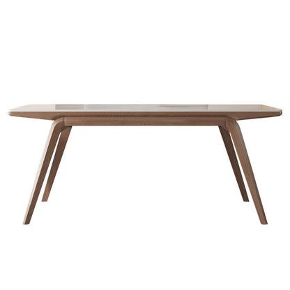 Table de salle à manger rectangulaire en pierre, mobilier de style moderne, blanc