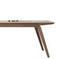 Table de salle à manger rectangulaire en pierre, mobilier de style moderne, blanc