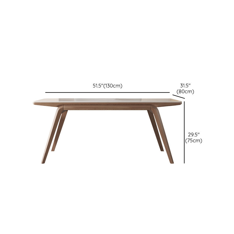 Table de salle à manger rectangulaire en pierre, mobilier de style moderne, blanc