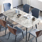 Simplicity Style Furniture Rectangle Stone Dining Room Table for Dining Room Gray 63"L x 31.5"W x 29.5"H Without Chairs Clearhalo 'Dining Tables & Seating' 'Dining Tables' 'dining_table' 'furn' 'furn_dining_table' 'Furniture' 'Kitchen & Dining Furniture' 6813952