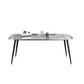 Simplicity Style Furniture Rectangle Stone Dining Room Table for Dining Room Gray Without Chairs Clearhalo 'Dining Tables & Seating' 'Dining Tables' 'dining_table' 'furn' 'furn_dining_table' 'Furniture' 'Kitchen & Dining Furniture' 6813953
