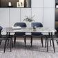 Simplicity Style Furniture Rectangle Stone Dining Room Table for Dining Room Gray 70.9"L x 35.4"W x 29.5"H Without Chairs Clearhalo 'Dining Tables & Seating' 'Dining Tables' 'dining_table' 'furn' 'furn_dining_table' 'Furniture' 'Kitchen & Dining Furniture' 6813955