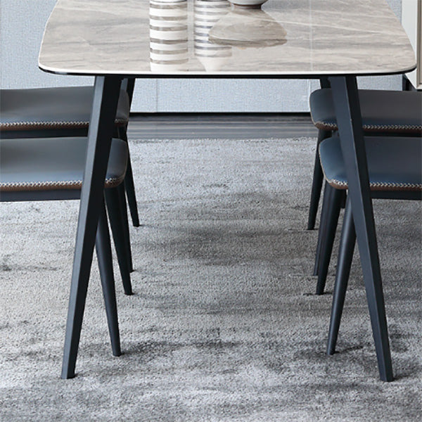 Simplicity Style Furniture Rectangle Stone Dining Room Table for Dining Room Clearhalo 'Dining Tables & Seating' 'Dining Tables' 'dining_table' 'furn' 'furn_dining_table' 'Furniture' 'Kitchen & Dining Furniture' 6813958