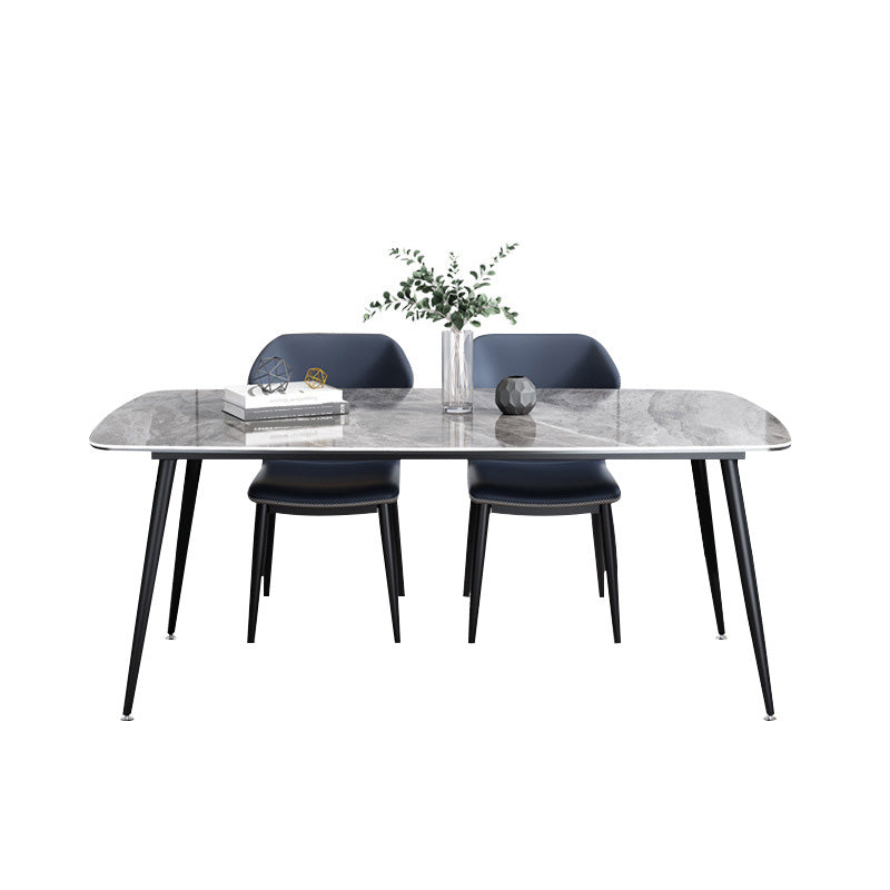 Simplicity Style Furniture Rectangle Stone Dining Room Table for Dining Room Clearhalo 'Dining Tables & Seating' 'Dining Tables' 'dining_table' 'furn' 'furn_dining_table' 'Furniture' 'Kitchen & Dining Furniture' 6813959
