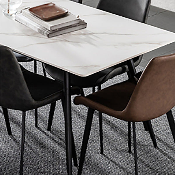 Simplicity Style Furniture Rectangle Stone Dining Room Table for Dining Room Clearhalo 'Dining Tables & Seating' 'Dining Tables' 'dining_table' 'furn' 'furn_dining_table' 'Furniture' 'Kitchen & Dining Furniture' 6813961