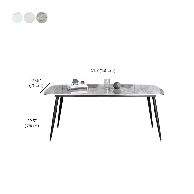 Simplicity Style Furniture Rectangle Stone Dining Room Table for Dining Room Clearhalo 'Dining Tables & Seating' 'Dining Tables' 'dining_table' 'furn' 'furn_dining_table' 'Furniture' 'Kitchen & Dining Furniture' 6813966