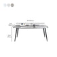 Simplicity Style Furniture Rectangle Stone Dining Room Table for Dining Room Clearhalo 'Dining Tables & Seating' 'Dining Tables' 'dining_table' 'furn' 'furn_dining_table' 'Furniture' 'Kitchen & Dining Furniture' 6813967