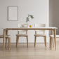 Simplicity Furniture Stone Rectangle Dining Room Table in White