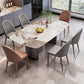Simplicity Style Dinette Table Rectangle Stone Dining Room Table for Kitchen Pandora & Gold Without Chairs Clearhalo 'Dining Tables & Seating' 'Dining Tables' 'dining_table' 'furn' 'furn_dining_table' 'Furniture' 'Kitchen & Dining Furniture' 6813998