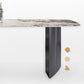 Simplicity Style Dinette Table Rectangle Stone Dining Room Table for Kitchen Clearhalo 'Dining Tables & Seating' 'Dining Tables' 'dining_table' 'furn' 'furn_dining_table' 'Furniture' 'Kitchen & Dining Furniture' 6814001