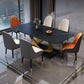 Glam Dinner Table Rectangle Stone Dining Room Table for Kitchen Black Without Chairs Clearhalo 'Dining Tables & Seating' 'Dining Tables' 'dining_table' 'furn' 'furn_dining_table' 'Furniture' 'Kitchen & Dining Furniture' 6814049