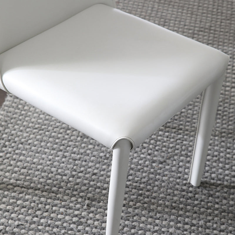 Parsons Armless Dining Chairs Indoor Dining Room Faux Leather Side Chair Clearhalo 'Dining Chairs' 'Dining Tables & Seating' 'dining_chair' 'furn' 'furn_dining_chair' 'Furniture' 'Kitchen & Dining Furniture' 6814103