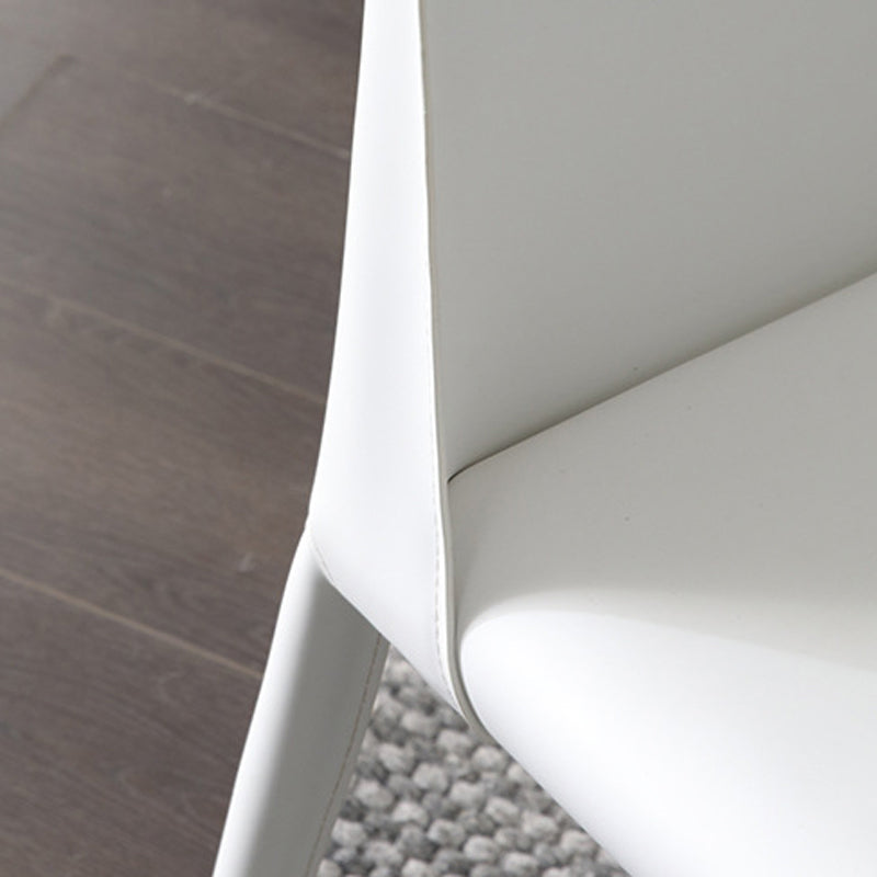 Parsons Armless Dining Chairs Indoor Dining Room Faux Leather Side Chair Clearhalo 'Dining Chairs' 'Dining Tables & Seating' 'dining_chair' 'furn' 'furn_dining_chair' 'Furniture' 'Kitchen & Dining Furniture' 6814105