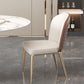 Kitchen Upholstered Armless Dining Chairs Parsons Chair in Gold Legs