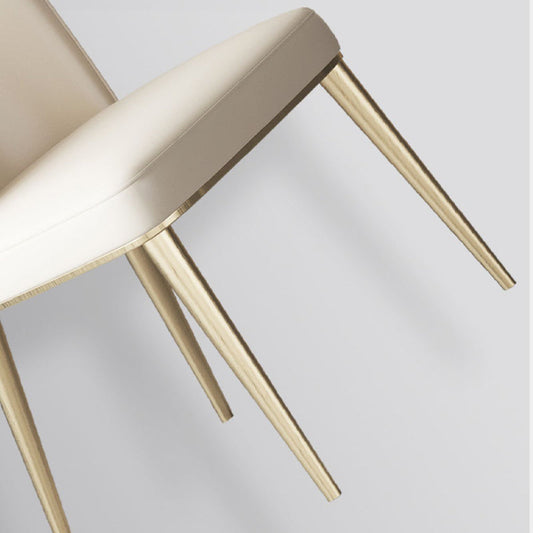 Kitchen Upholstered Armless Dining Chairs Parsons Chair in Gold Legs