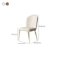 Kitchen Upholstered Armless Dining Chairs Parsons Chair in Gold Legs