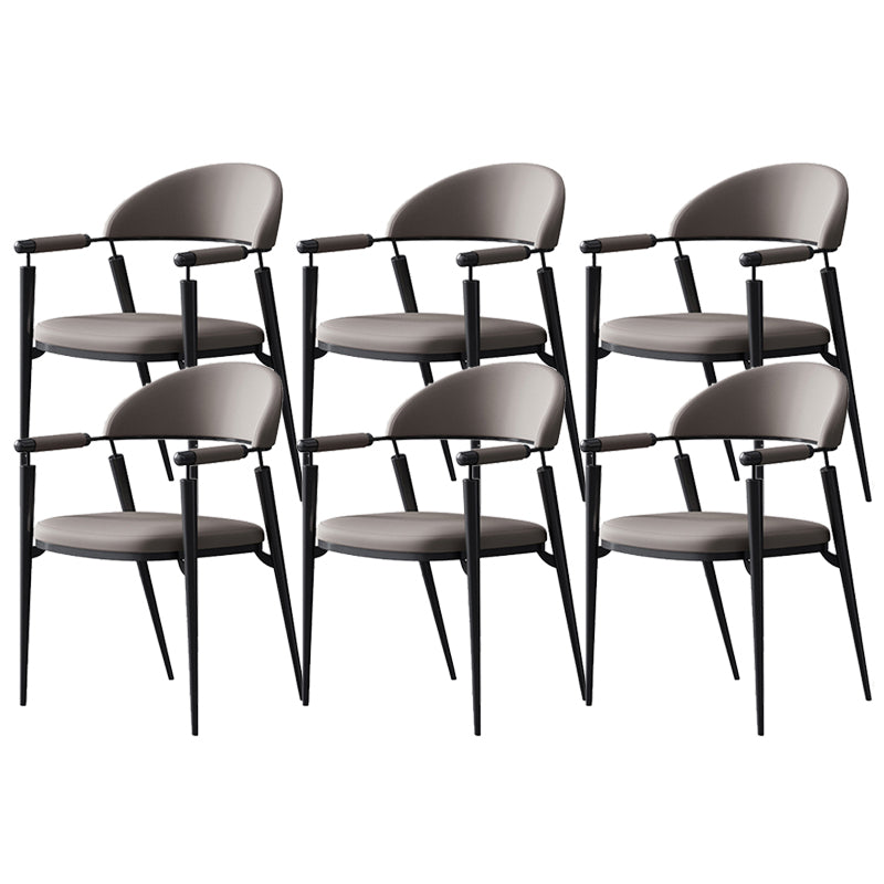 Glam Upholstered Arm Chair Dining Room Metal Dining Arm Chair