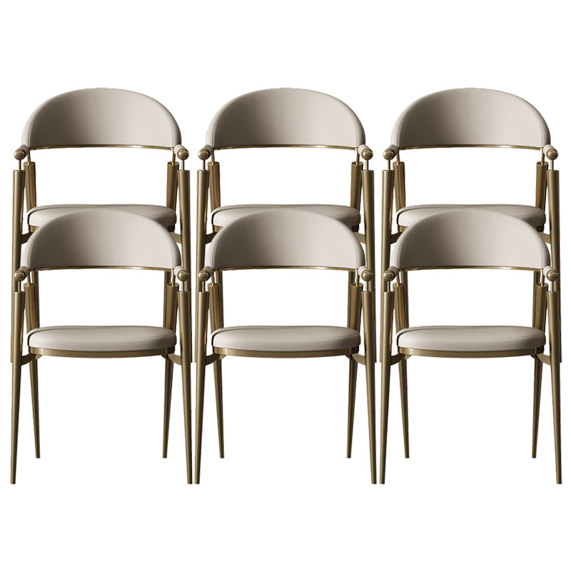 Glam Upholstered Arm Chair Dining Room Metal Dining Arm Chair