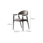 Glam Upholstered Arm Chair Dining Room Metal Dining Arm Chair