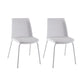 Modern Style Patio Side Chair Home Parsons Back Armless Chair