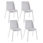 Modern Style Patio Side Chair Home Parsons Back Armless Chair