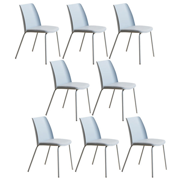 Modern Style Patio Side Chair Home Parsons Back Armless Chair