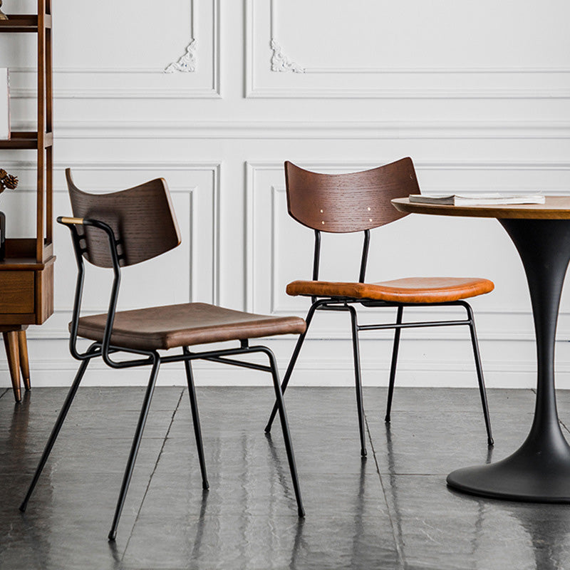 Metal Industrial Style Side Chair Open Back Armless Chair for Patio Use Clearhalo 'Dining Chairs' 'Dining Tables & Seating' 'dining_chair' 'furn' 'furn_dining_chair' 'Furniture' 'Kitchen & Dining Furniture' 6814296