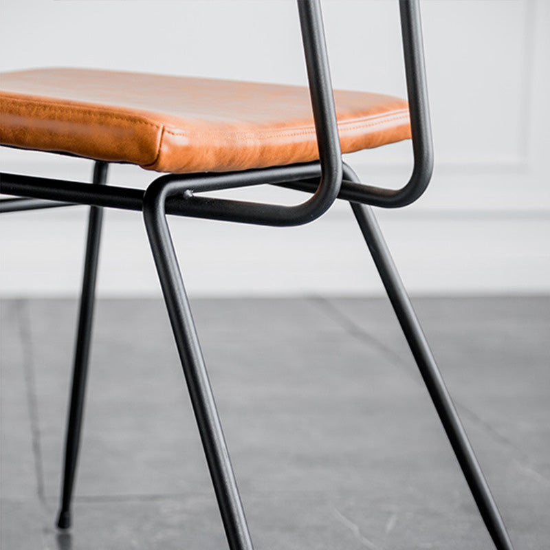 Metal Industrial Style Side Chair Open Back Armless Chair for Patio Use Clearhalo 'Dining Chairs' 'Dining Tables & Seating' 'dining_chair' 'furn' 'furn_dining_chair' 'Furniture' 'Kitchen & Dining Furniture' 6814302