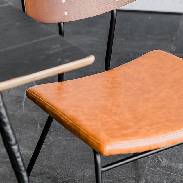 Metal Industrial Style Side Chair Open Back Armless Chair for Patio Use Clearhalo 'Dining Chairs' 'Dining Tables & Seating' 'dining_chair' 'furn' 'furn_dining_chair' 'Furniture' 'Kitchen & Dining Furniture' 6814307