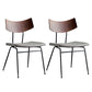 Metal Industrial Style Side Chair Open Back Armless Chair for Patio Use Grey Microfiber Leather 2 Piece Set Clearhalo 'Dining Chairs' 'Dining Tables & Seating' 'dining_chair' 'furn' 'furn_dining_chair' 'Furniture' 'Kitchen & Dining Furniture' 6814334