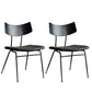 Metal Industrial Style Side Chair Open Back Armless Chair for Patio Use Black Green Microfiber Leather 2 Piece Set Clearhalo 'Dining Chairs' 'Dining Tables & Seating' 'dining_chair' 'furn' 'furn_dining_chair' 'Furniture' 'Kitchen & Dining Furniture' 6814346