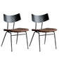 Metal Industrial Style Side Chair Open Back Armless Chair for Patio Use Coffee + Black Microfiber Leather 2 Piece Set Clearhalo 'Dining Chairs' 'Dining Tables & Seating' 'dining_chair' 'furn' 'furn_dining_chair' 'Furniture' 'Kitchen & Dining Furniture' 6814358