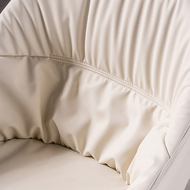 フェイクレザーダイニングチェアインダストリアルスタイルウィングバックアームチェア