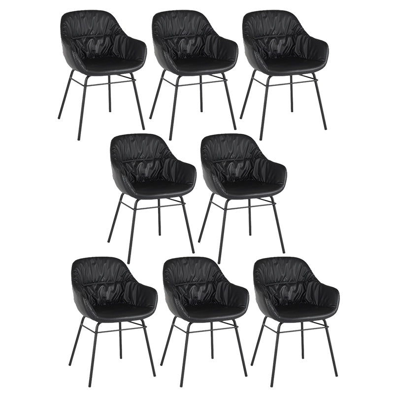 フェイクレザーダイニングチェアインダストリアルスタイルウィングバックアームチェア