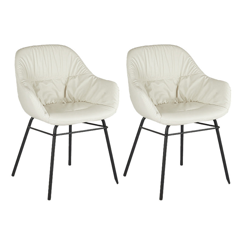 フェイクレザーダイニングチェアインダストリアルスタイルウィングバックアームチェア