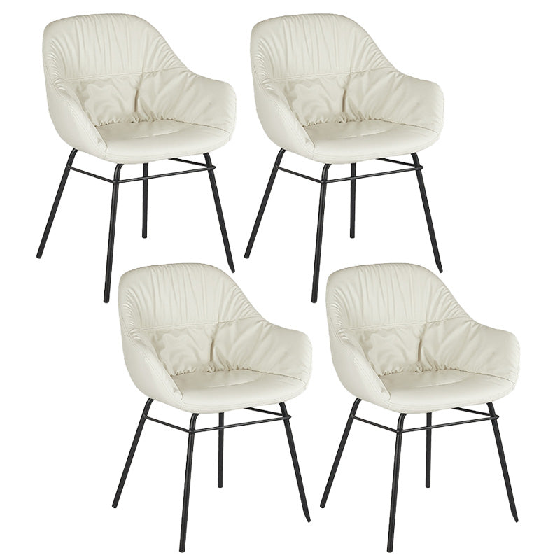 フェイクレザーダイニングチェアインダストリアルスタイルウィングバックアームチェア