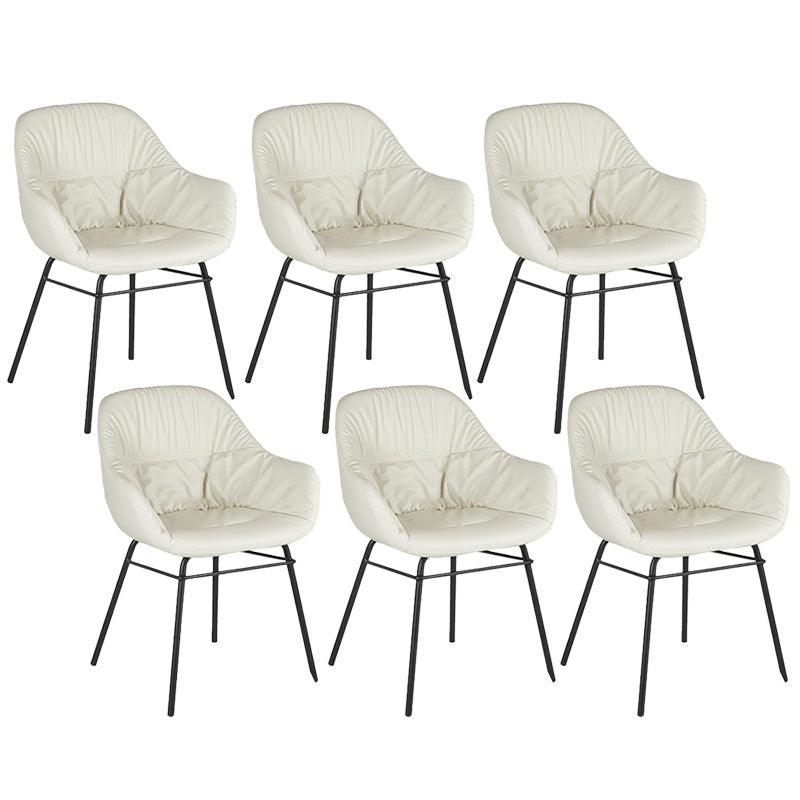 フェイクレザーダイニングチェアインダストリアルスタイルウィングバックアームチェア