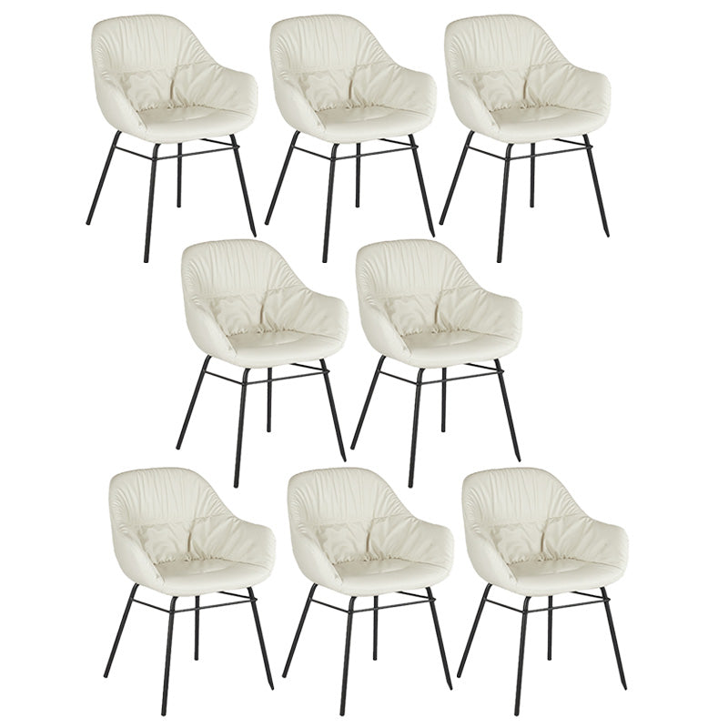 フェイクレザーダイニングチェアインダストリアルスタイルウィングバックアームチェア