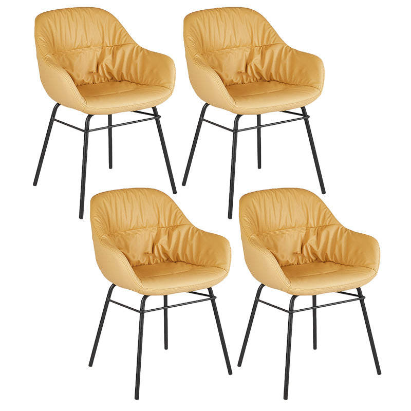 フェイクレザーダイニングチェアインダストリアルスタイルウィングバックアームチェア