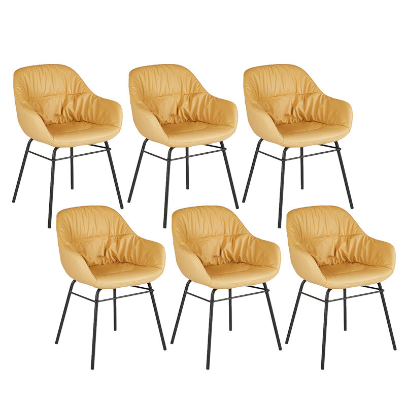 フェイクレザーダイニングチェアインダストリアルスタイルウィングバックアームチェア