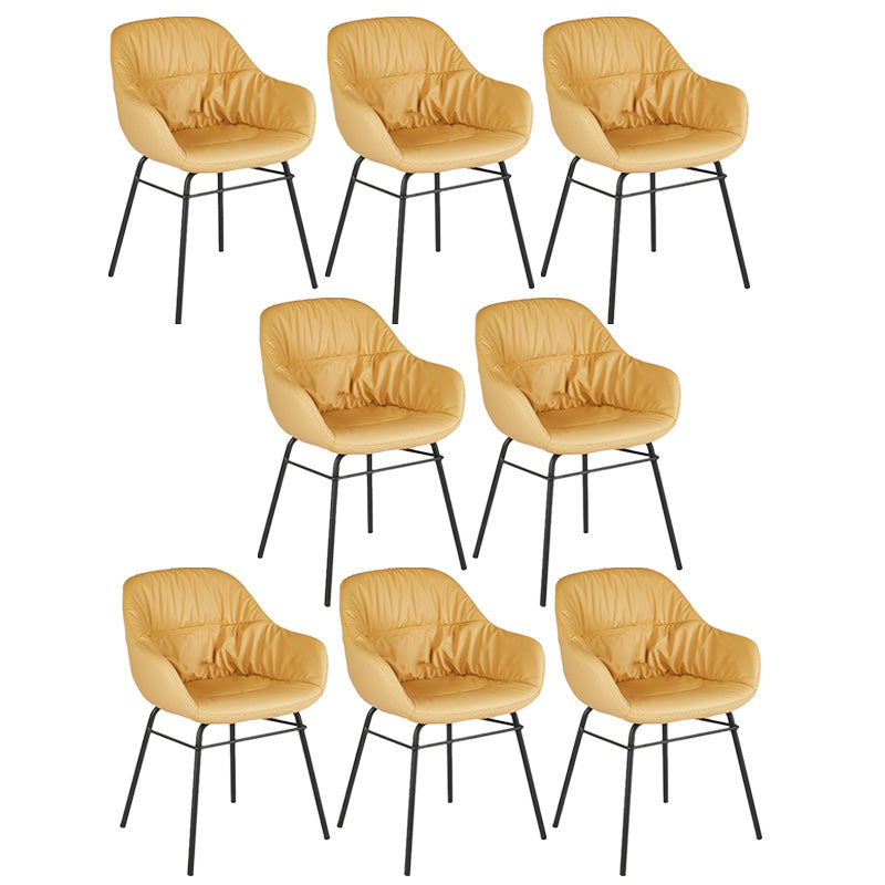 フェイクレザーダイニングチェアインダストリアルスタイルウィングバックアームチェア