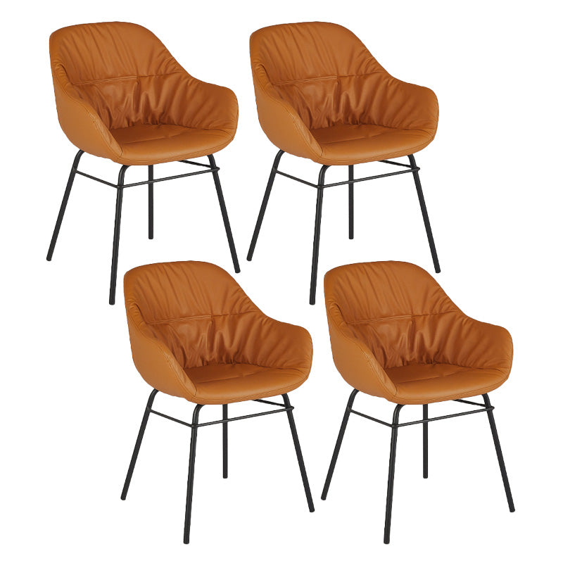 フェイクレザーダイニングチェアインダストリアルスタイルウィングバックアームチェア