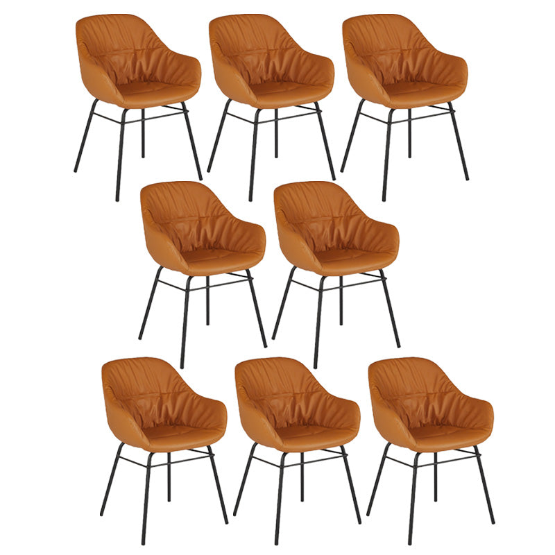 フェイクレザーダイニングチェアインダストリアルスタイルウィングバックアームチェア